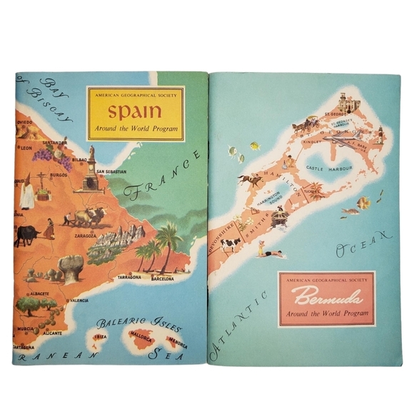 American Geographical Society Vintage Around the World Program Books Set of 5 - Picture 6 of 9
